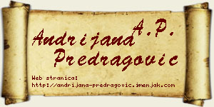 Andrijana Predragović vizit kartica